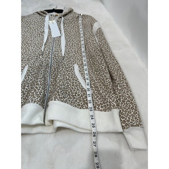 NWT C&C California Size L Leopard Print Zip Hoodie Brown MSRP $78 - Picture 4 of 11